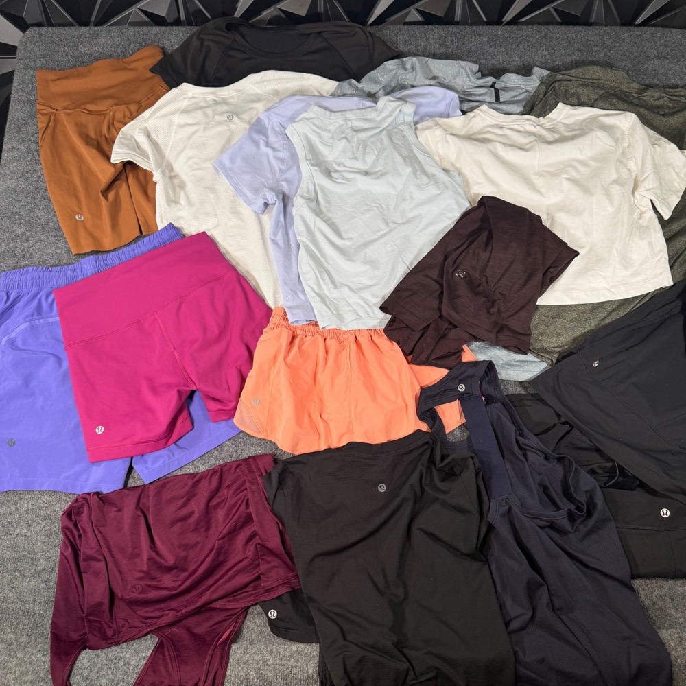 Lululemon wholesale Lot 18 pieces mixed Sizes good Condition actual lot shown